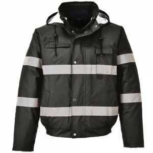 High Visibility Black Or Navy Blue Waterproof Security Bomber Jacket