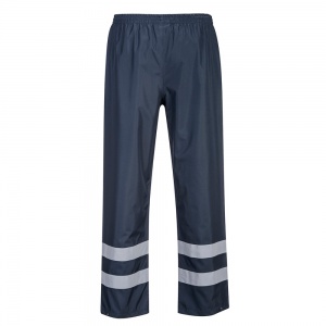 High Visibility Navy Blue Waterproof Overtrousers
