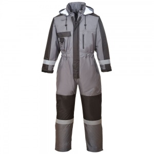 Portwest Grey/Black Lined Waterproof Winter Coverall S585