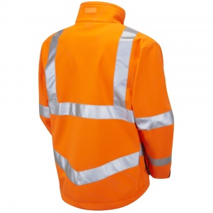 High Visibility Orange Leo Buckland Interactive Softshell Jacket