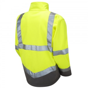 High Visibility Yellow Leo Buckland Interactive Softshell Jacket