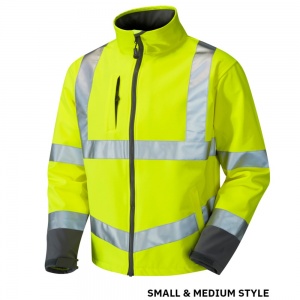 High Visibility Yellow Leo Buckland Interactive Softshell Jacket