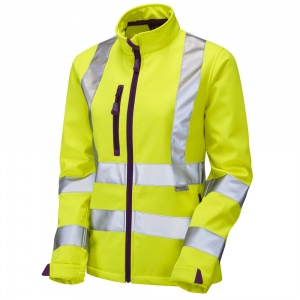 Ladies Honeywell Premium High Visibility Yellow Softshell Jacket