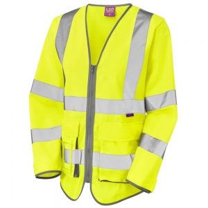 Ladies High Visibility Yellow Beaworthy Superior Sleeved Vest EN ISO 20471 Class 2