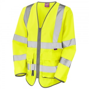 Ladies High Visibility Yellow Beaworthy Superior Sleeved Vest EN ISO 20471 Class 2