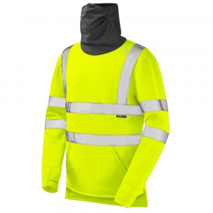 Leo SS06 High Visibility Air Layer Yellow Combesgate Snood Sweatshirt