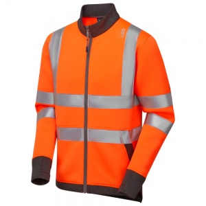 Leo High Visibility Air Layer Orange Arganite Full Zip Sweatshirt