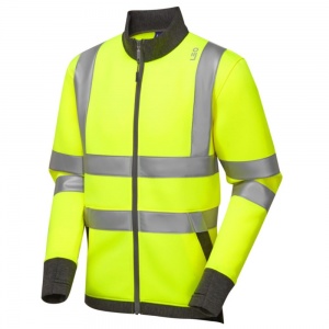 Leo High Visibility Air Layer Yellow Arganite Full Zip Sweatshirt