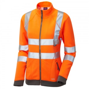 High Visibility Orange Hollicombe SSL03 Ladies Zipped Sweatshirt