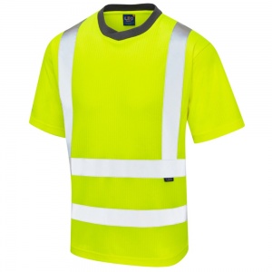 Leo T01 Newport Comfort Eco-Viz High Visibility Yellow T-Shirt