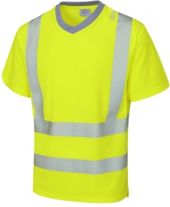 Leo Workwear T03-Y Larkstone High Visibility Yellow Coolviz Plus T-Shirt