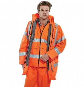 High Visibility 4-in-1 Waterproof Jacket / Bodywarmer