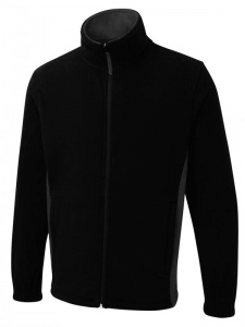 Premium Unisex Two Tone Uneek Full Zip Fleece Jacket In 5 Colours