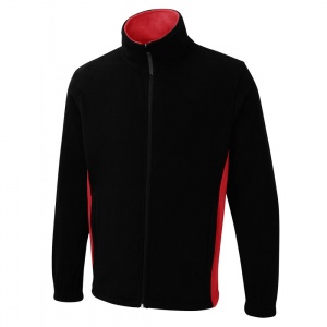Premium Unisex Two Tone Uneek Full Zip Fleece Jacket In 5 Colours