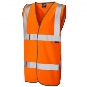 Leo Tarka High Visibility Orange Lightweight Vest ENISO 20471 Class 2
