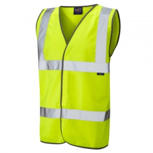 Leo Tarka High Visibility Yellow Lightweight Vest ENISO 20471 Class 2