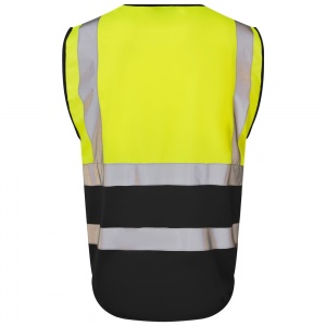 Leo Lynton W11 Superior Two-Tone Yellow And Black High Visibility Vest. To ENISO20471 Class 1