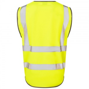 Leo Lynton W11 Superior Yellow High Visibility Vest. Fully Certified To ENISO20471 Class 2 Standards