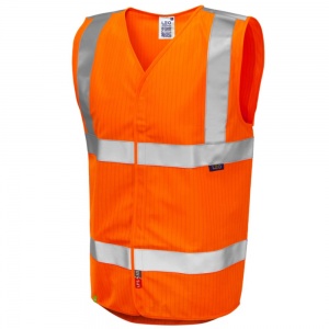 Clifton Limited Flame Spread / Anti-Static Hi Vis Orange Waistcoat