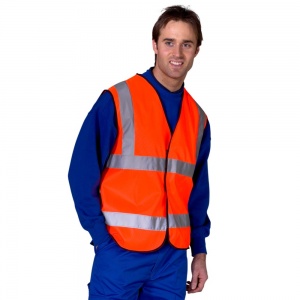 High Visibility Orange Lightweight Waistcoat / Vest ENISO 20471 Class 2