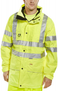 High Visibility Yellow Carnoustie Breathable Waterproof Jacket