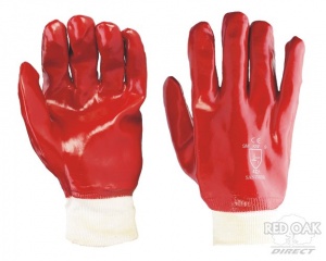 Red PVC Coated Glove