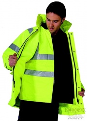 High Visibility 4-in-1 Waterproof Jacket / Bodywarmer