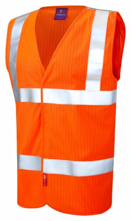 Clifton Limited Flame Spread / Anti-Static Hi Vis Orange Waistcoat