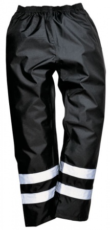 High Visibility Black Waterproof Overtrousers