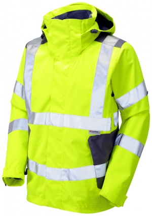 Leo Exmoor Premium High Visibility Yellow Breathable Waterproof Jacket