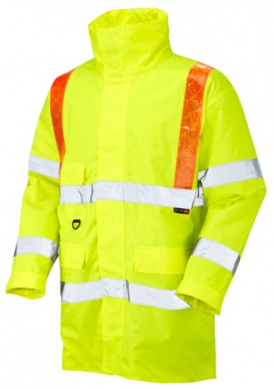 Putford Hi Vis Yellow Anorak with Orange Braces