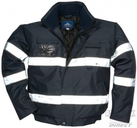 High Visibility Black Or Navy Blue Waterproof Security Bomber Jacket