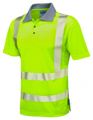 Superior Leo Woolacombe Coolviz High Visibility Yellow Advanced Polo Shirt