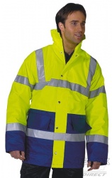 High Visibility Two-Tone Anorak Yellow & Royal Blue