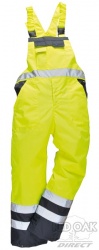 High Visibility Yellow & Navy Two-Tone Bib & Brace Overall