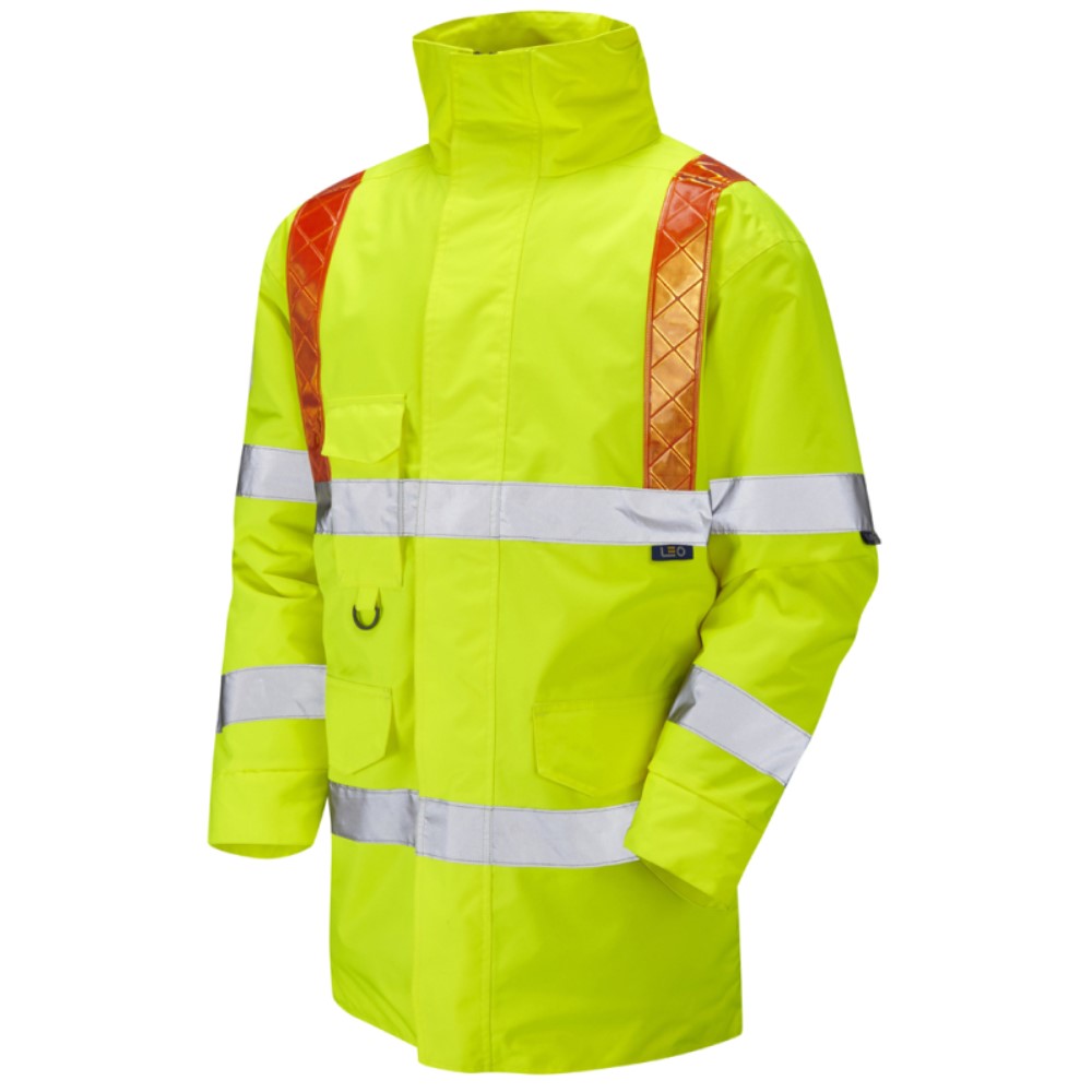 Putford Hi Vis Yellow Anorak with Orange Braces