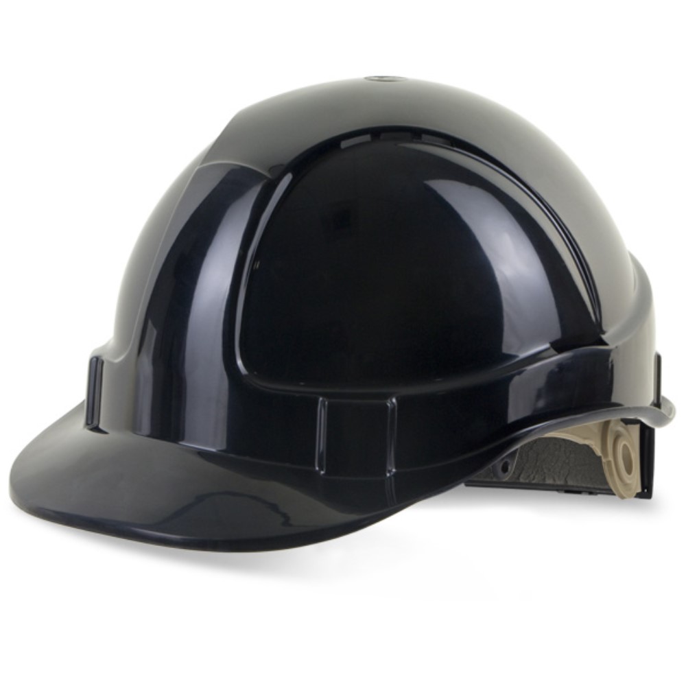 Executive Black Safety Helmet With Ratchet Adjuster