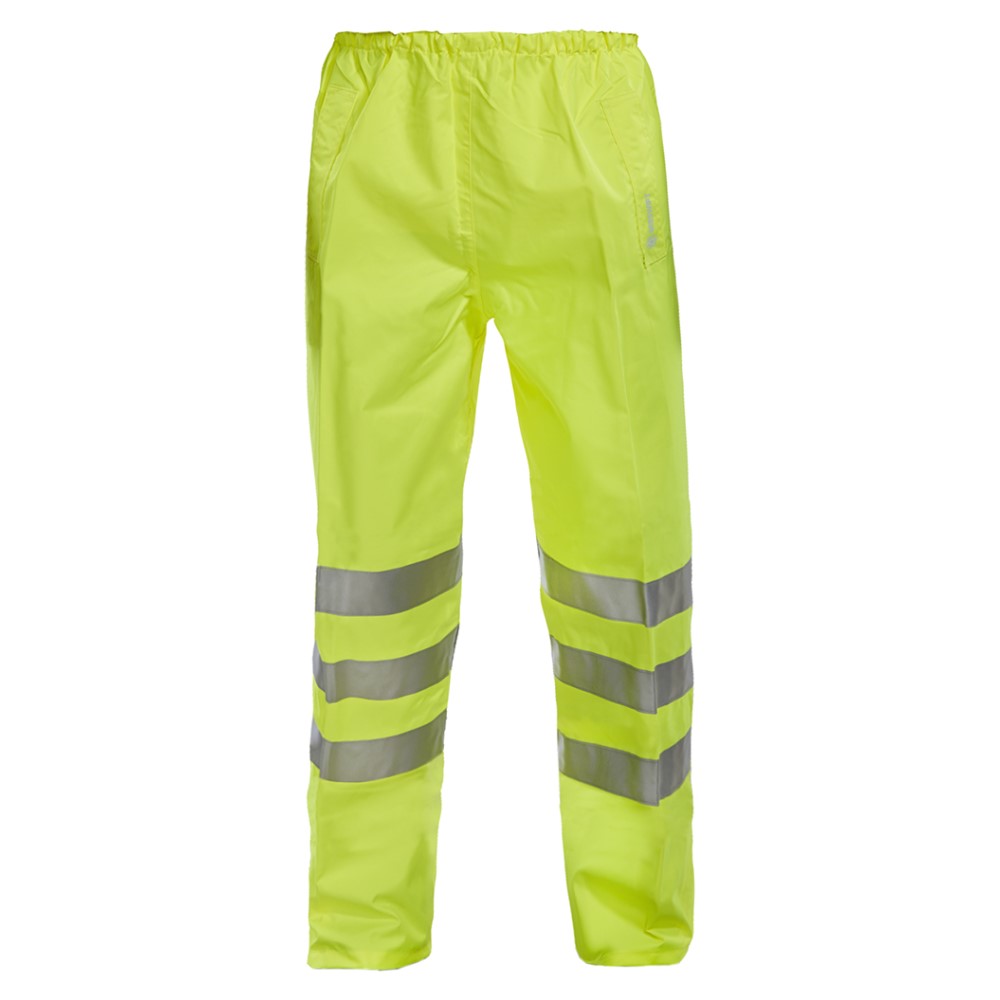 High Visibility Yellow Waterproof Breathable Overtrousers EN471
