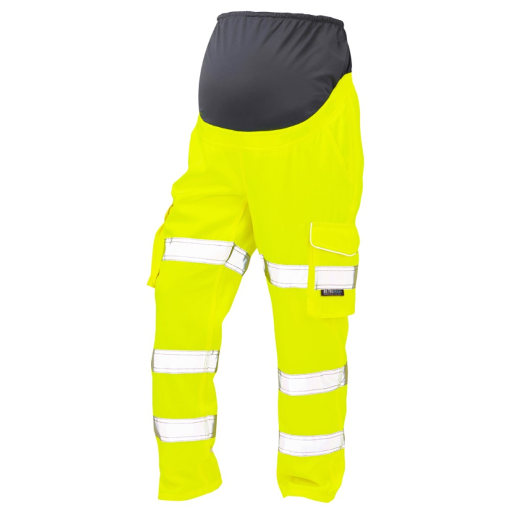 Leo Hi Visibility Verity Maternity Yellow Ladies Cargo Trouser