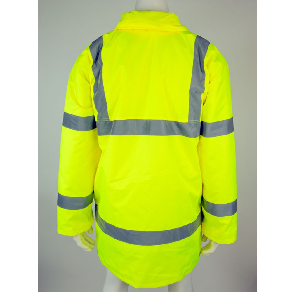 High Visibility Waterproof Yellow Traffic Jacket EN ISO 20471 ...