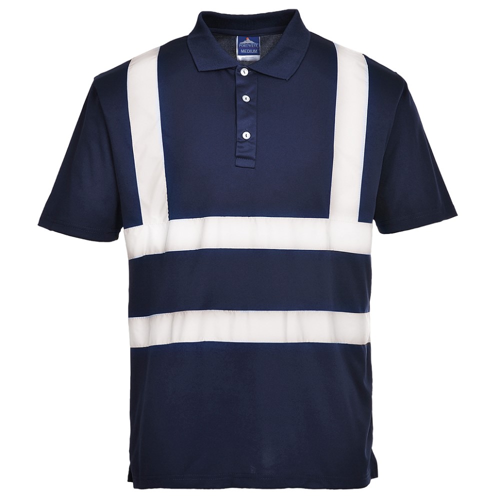 High Visibility Navy Blue Polo Shirt