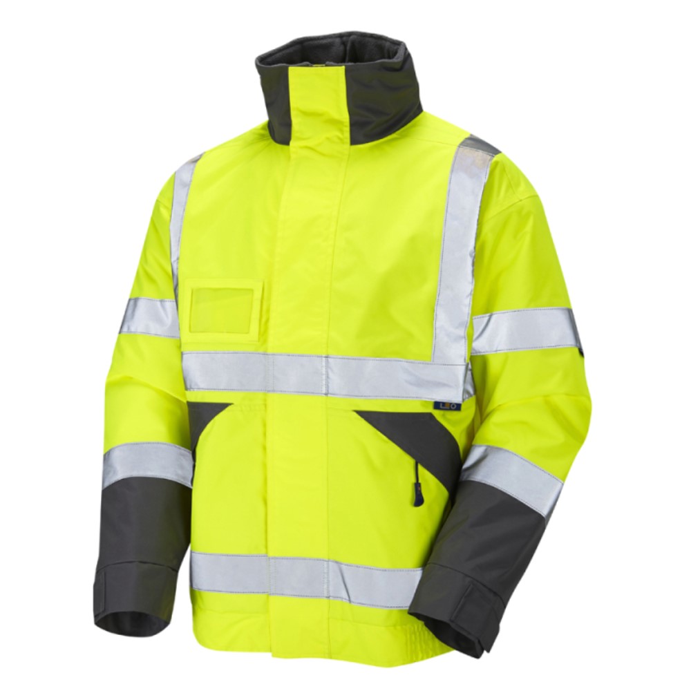 High Visibility J02 Superior Yellow Waterproof Bomber Jacket EN471