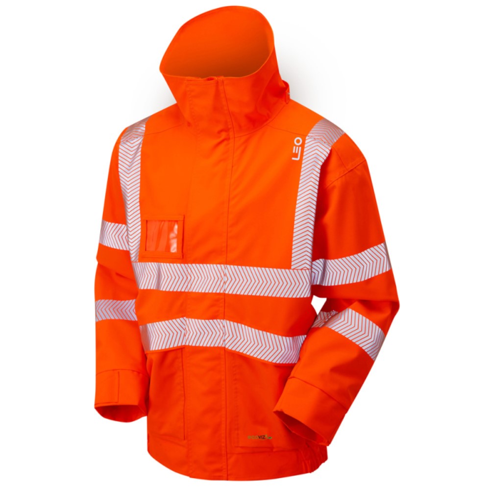 High Visibility J05 Breathable Superior Orange Waterproof Bomber Jacket ENISO20471 & Rail Industrial Standard RIS-3279-TOM