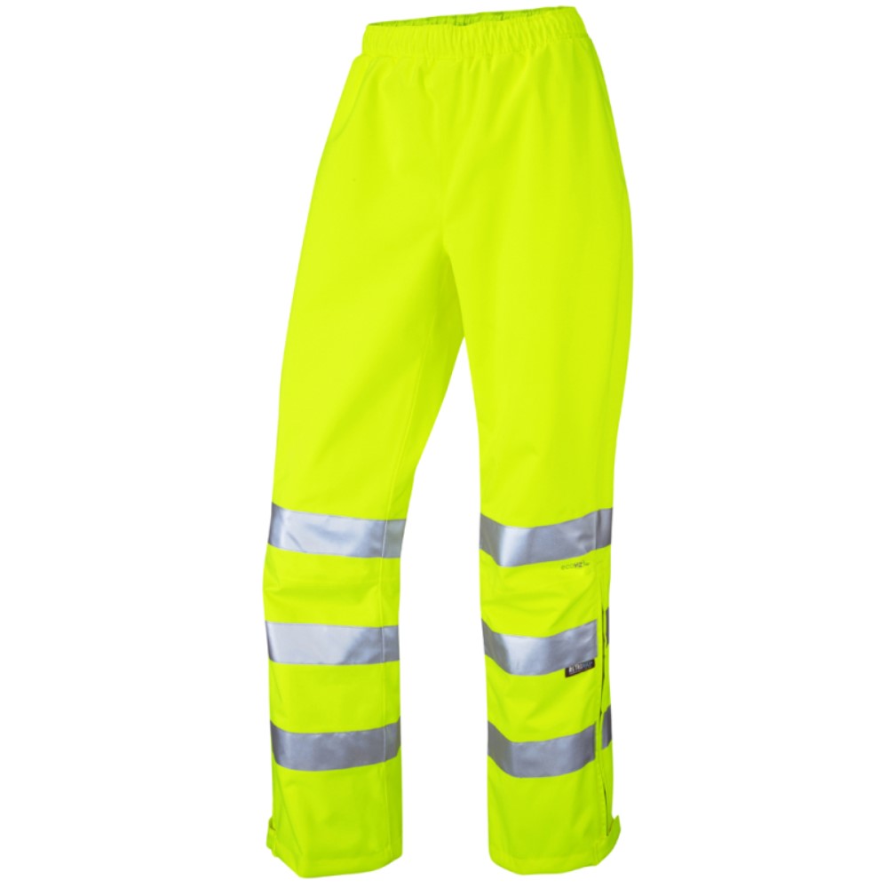 Ladies Waterproof Yellow Breathable Overtrousers EN471