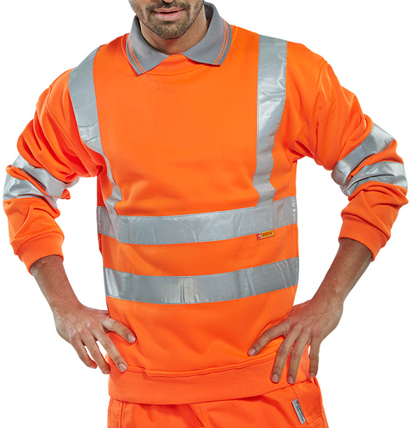 orange hi vis sweatshirt