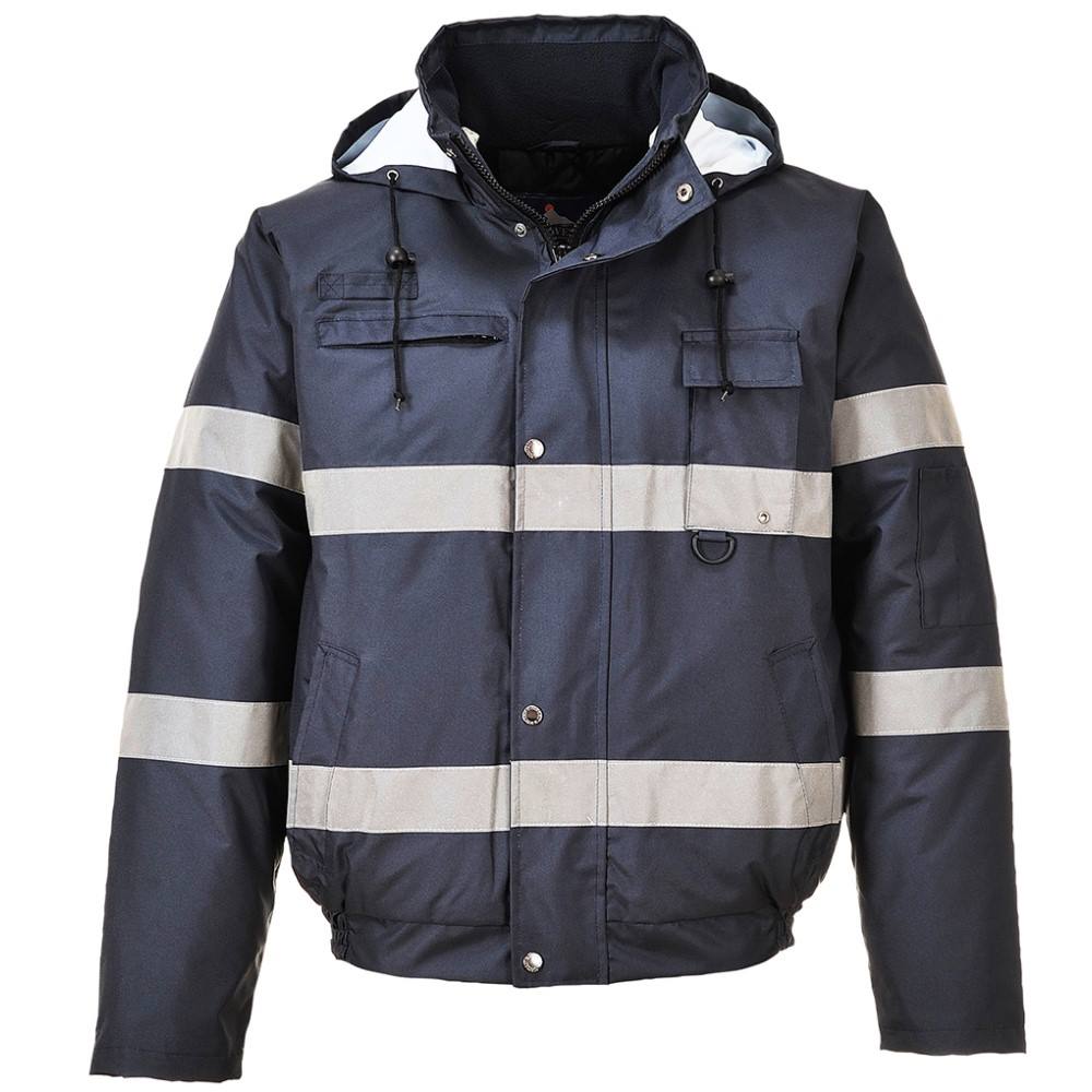 High Visibility Black Or Navy Blue Waterproof Security Bomber Jacket