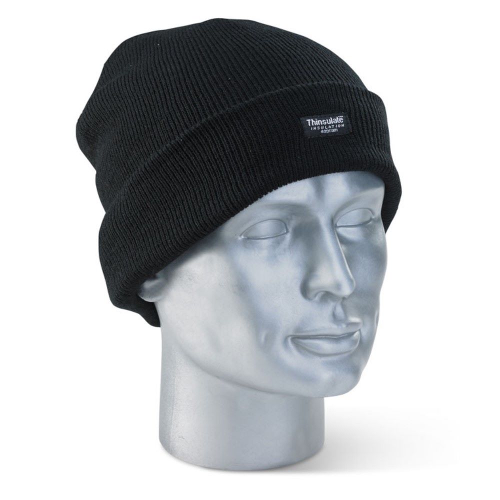Thinsulate Beanie Hat In Black Or Navy Blue