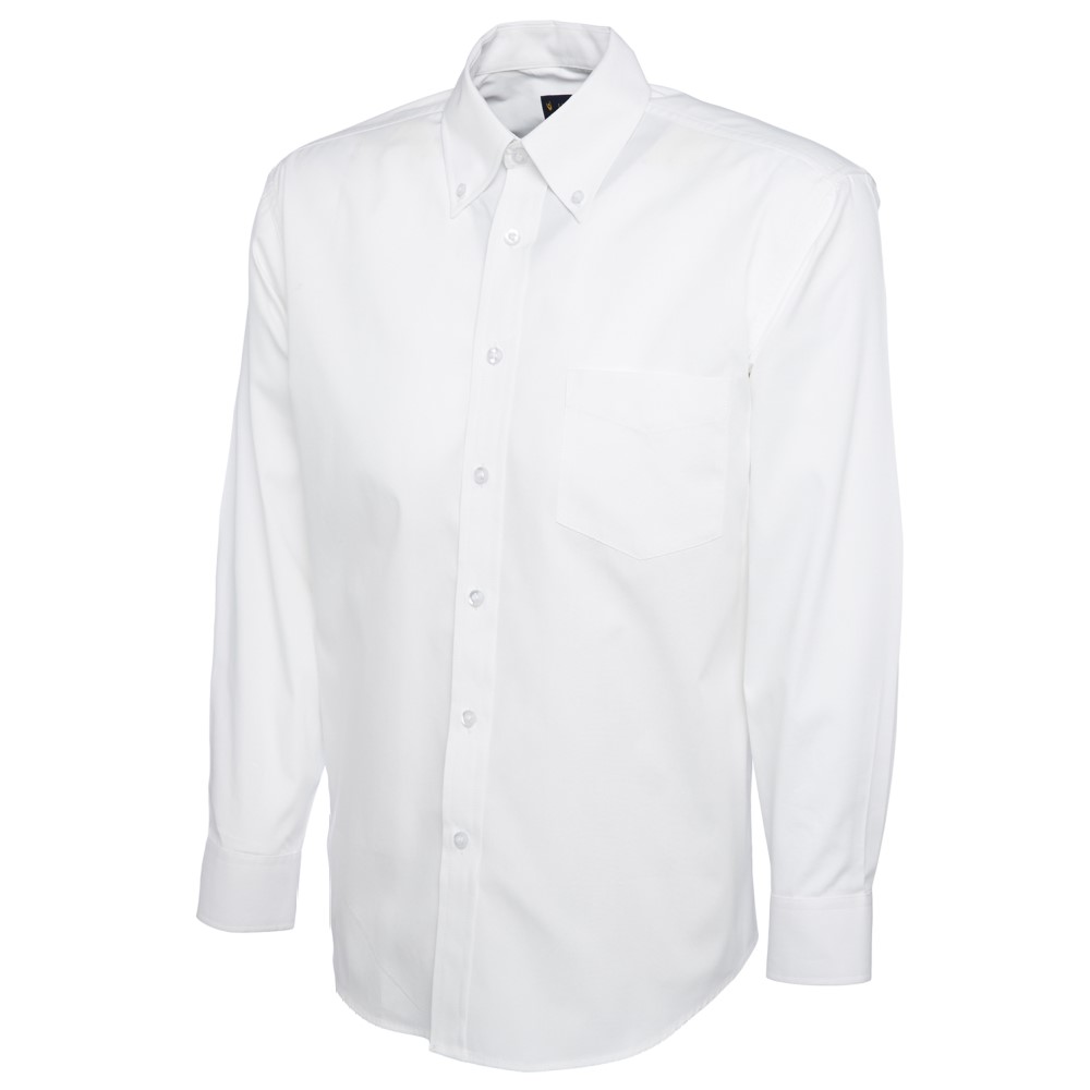 D555 Men's Plus Size Oxford Long Sleeve Shirt - Relaxed Fit Button Down - 2XL To 6XL