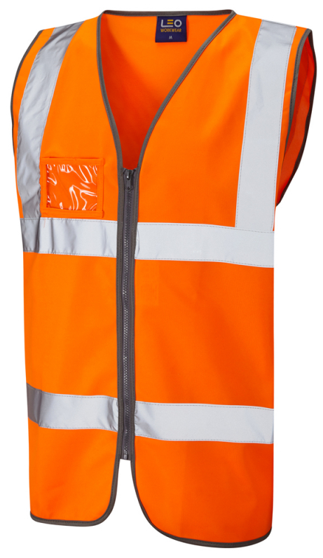 High Visibility Orange Vest with ID Pocket - redoakdirect.com
