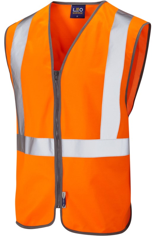 High Visibility Rail Spec Orange Vest Railway group standard RIS-3279 ...